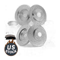 Front Rear Drilled Brake Rotors Ceramic Pads Kit for Chevy Impala Limited