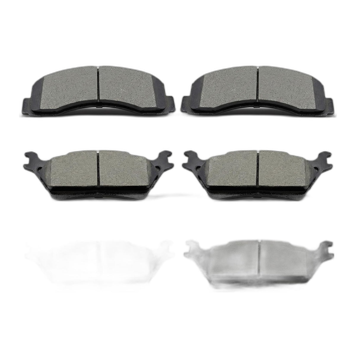 8 Pieces Front Rear Ceramic Brake Pads Set - Fits 2012-2020 Ford F-150
