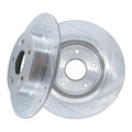 10.31 Inch Rear Pair Drilled Slotted Brake Disc Rotors Set