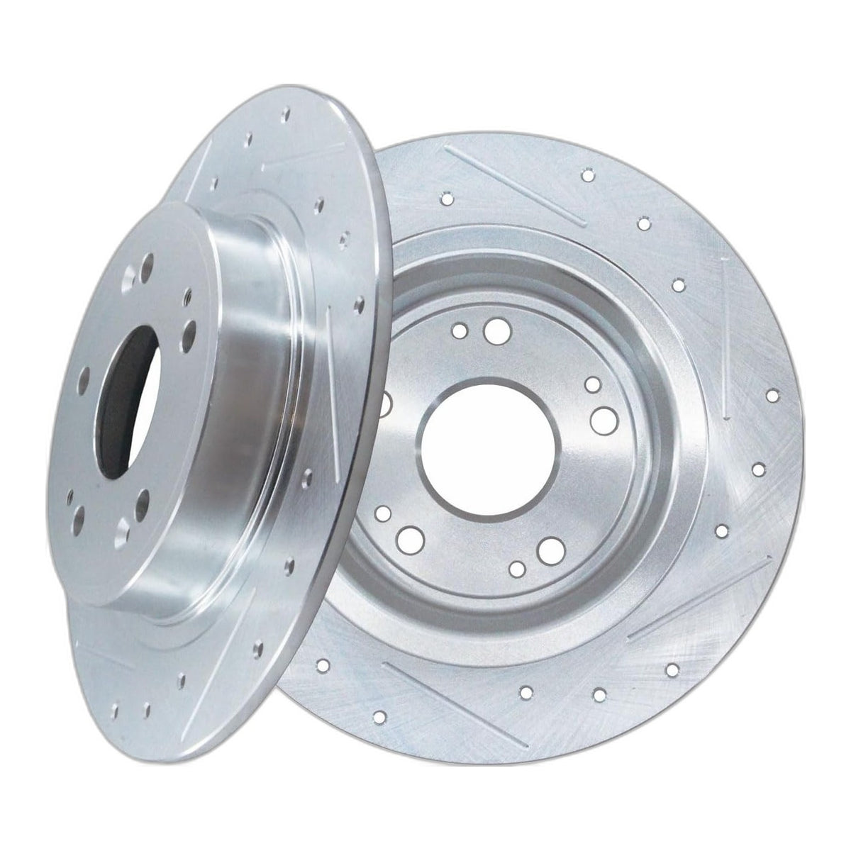 10.31 Inch Rear Pair Drilled Slotted Brake Disc Rotors Set