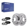 AutoShack Rear Brake Rotors Solid 11.18" (284 mm) & Ceramic Pads