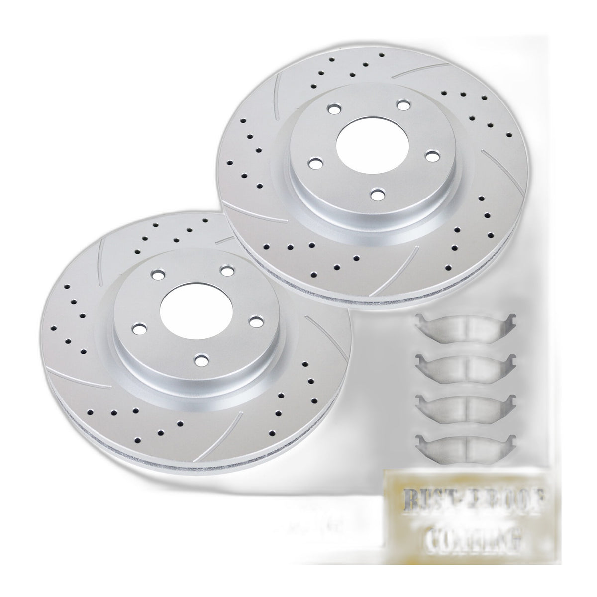 Front Brake Rotors Pads Kit for Nissan Altima 2013-2023 Drilled Slotted Brakes