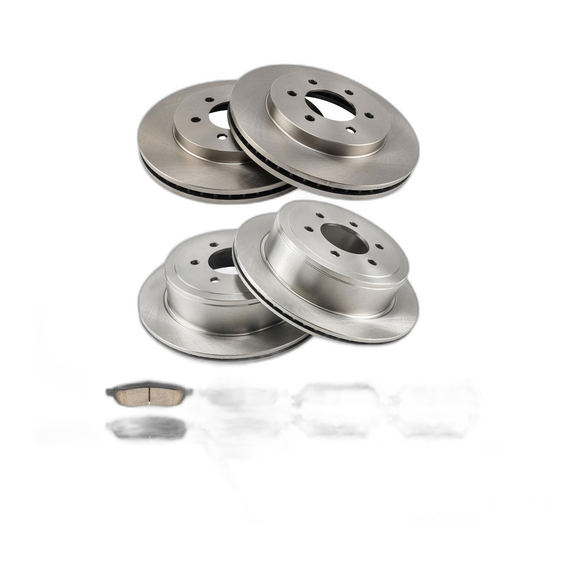 Durable Front & Rear Brake Rotors & Pads Kit Fits 2004-08 Ford F-150 V8 5.4L