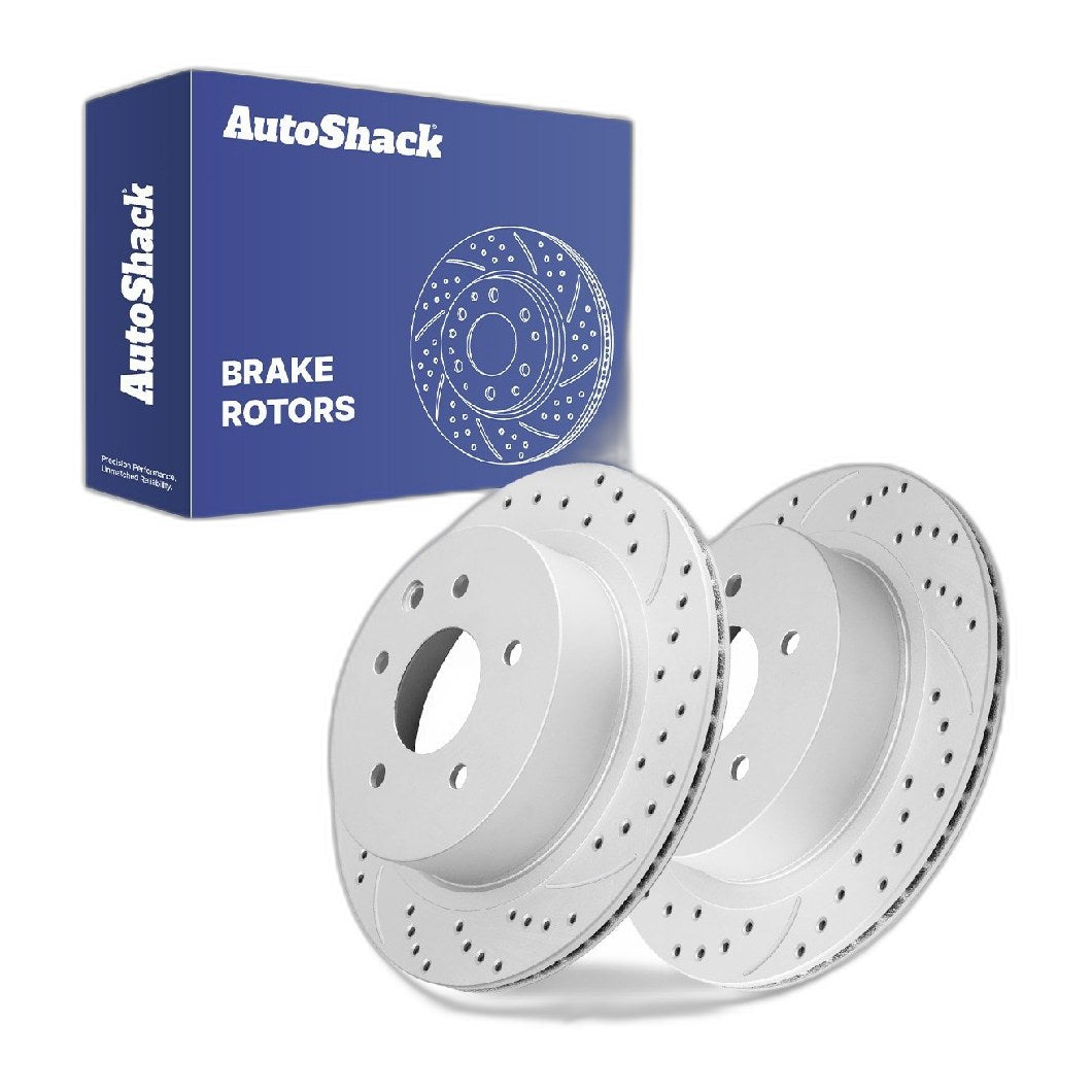 Front Drilled Slotted Brake Rotors Pair for Acura, ILX 2016, FWD L4 2.4L