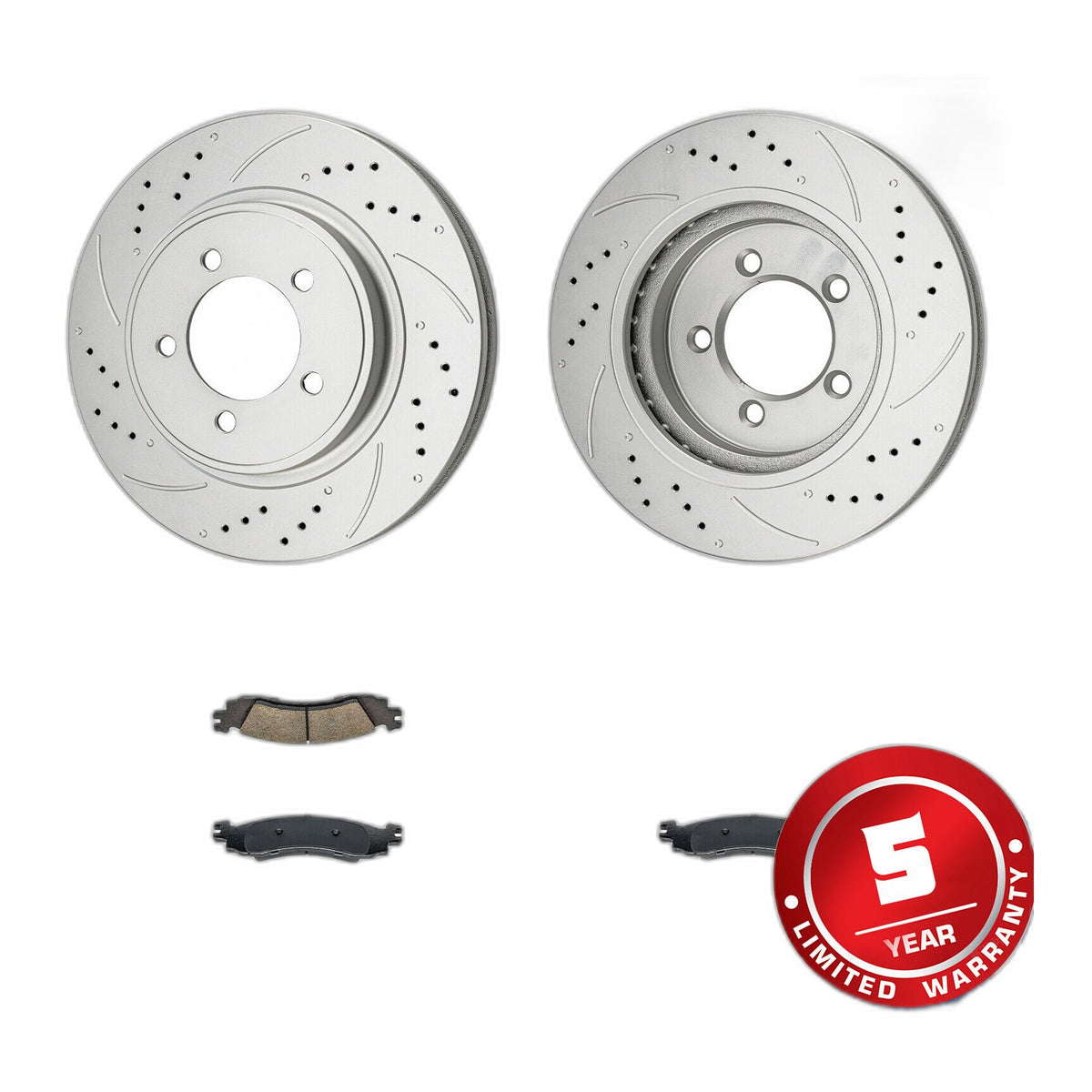 Front Drilled Brake Rotors Pads For Ford Explorer Mercury Mountaineer 2006-2010