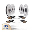 Front Rear Disc Brake Rotors Ceramic Brake Pads for Ford Fusion 2017 - 2020