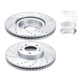 Front Drilled Rotors Brake Pads Disc Kit for Lincoln MKZ Ford Fusion Mazda 6