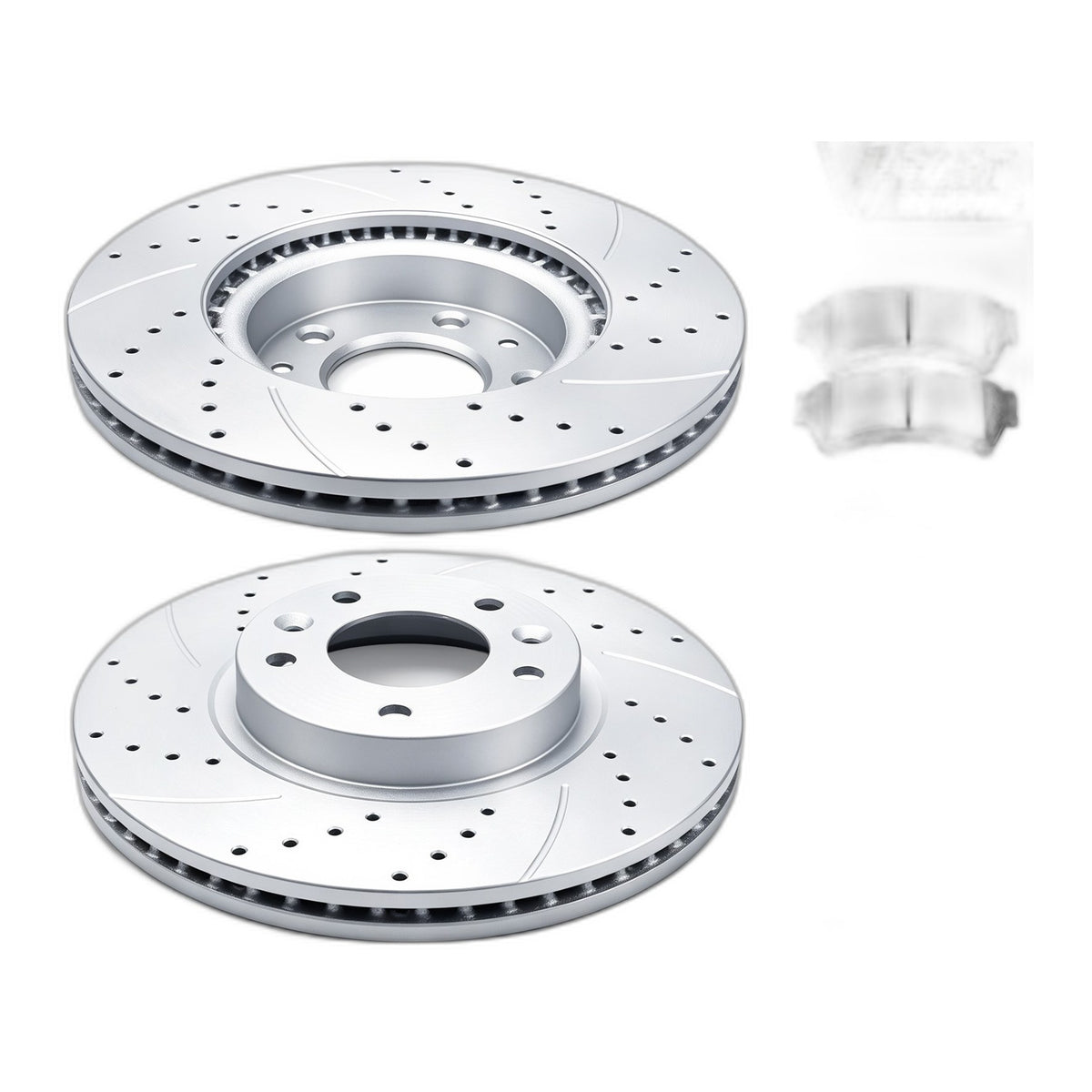 Front Drilled Rotors Brake Pads Disc Kit for Lincoln MKZ Ford Fusion Mazda 6