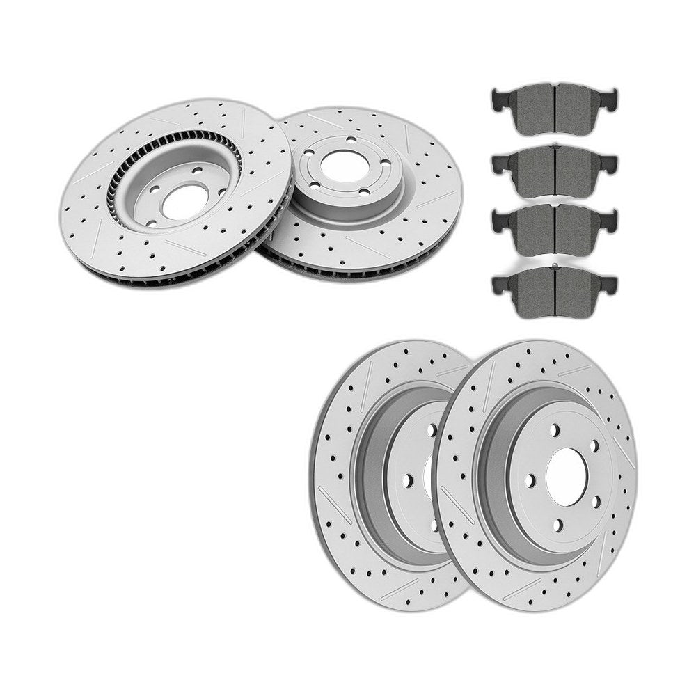 Front Rear Disc Brake Rotors + Ceramic Pads for Ford Escape Bronco Sport Corsair