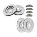 345mm Front & 320mm Rear Brake Rotors + Ceramic Pads for 2020-2025 Ford Explorer