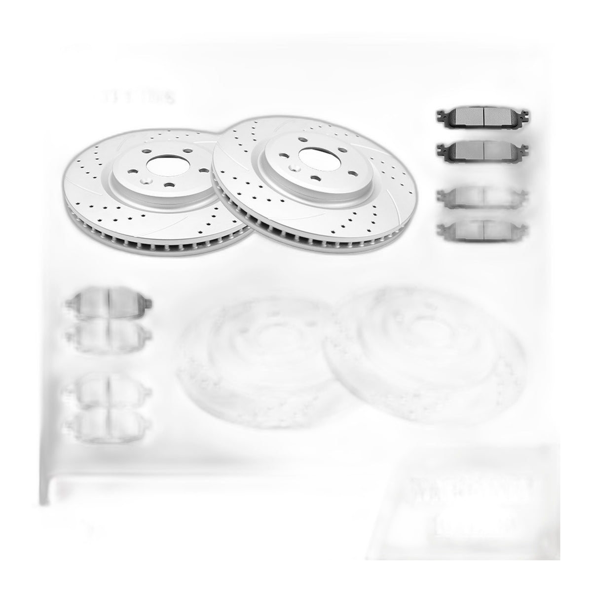 Front and Rear Brake Rotors Pads Kit for Ford Explorer Flex Taurus Lincoln MKT