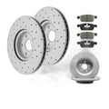 320mm Front & 316mm Rear Brake Rotors Ceramic Pads Kit for 2017-2019 Ford Escape