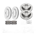 For Ford F-150 Rotors Pads Disc Brakes Kits Front Rear Slotted Rotors Brake Pads