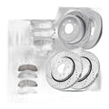 Front Rear Drilled Brake Rotors Pads Kit for 2010 2011 Ford F-150 F150 6-Lug