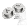 REAR Brake Rotors Pads Kit for Toyota Highlander 2008-2013 2014 Drilled Brakes