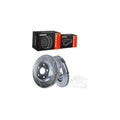 11.65 inch (295.9mm) Front Brake Rotors & Ceramic Pads Kit Drilled and Slotted