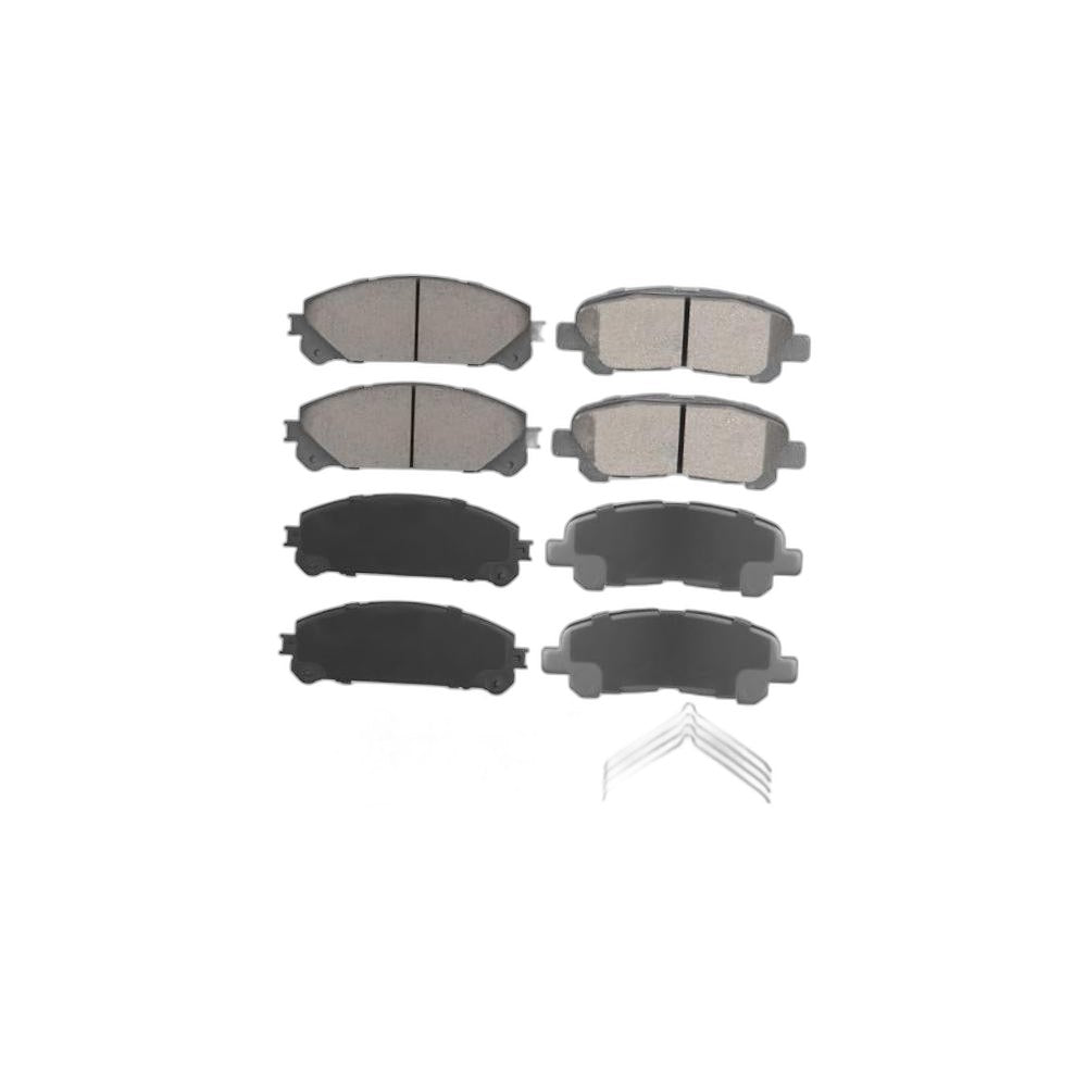 Front & Rear Ceramic Brake Pads Set for Toyota Highlander 2008-2013, 8PCS