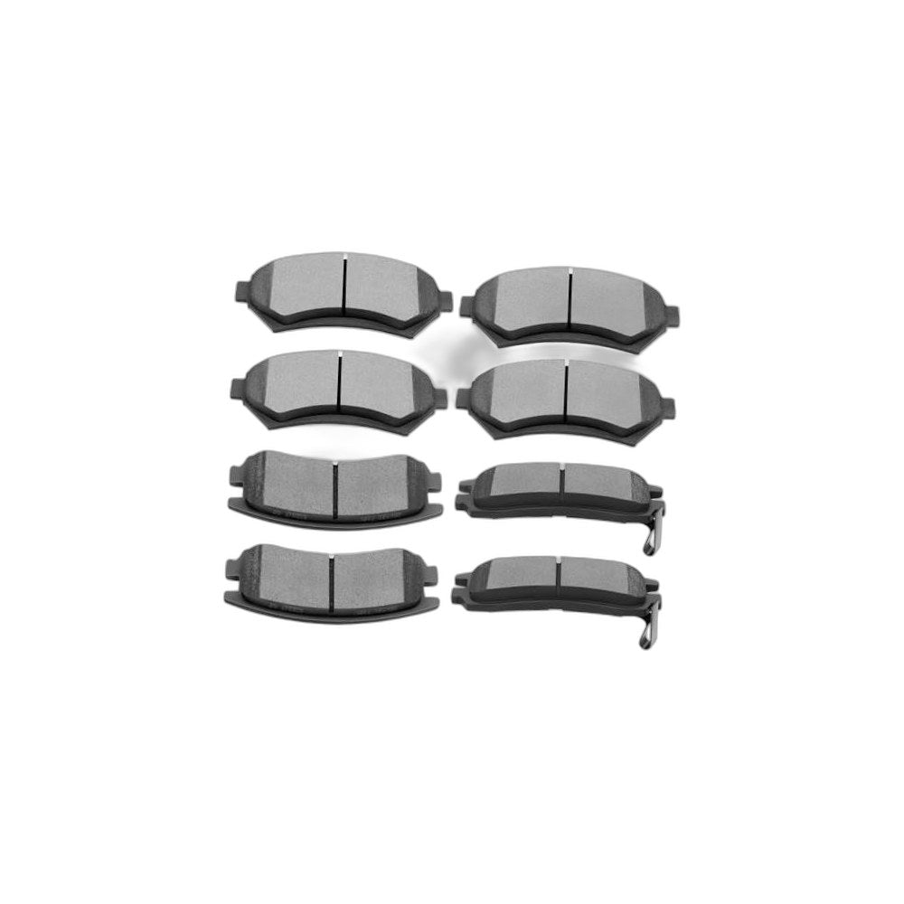 Ceramic Brake Pads Kits, 8pcs Brake Pads Set for Front D699 & Rear D698