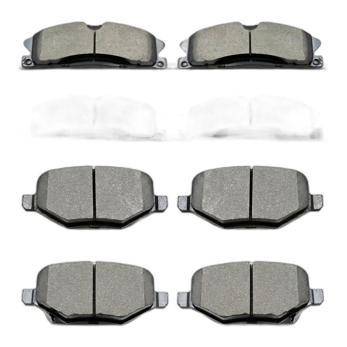 8 Pcs Front Rear Ceramic Brake Pads Set for ford...