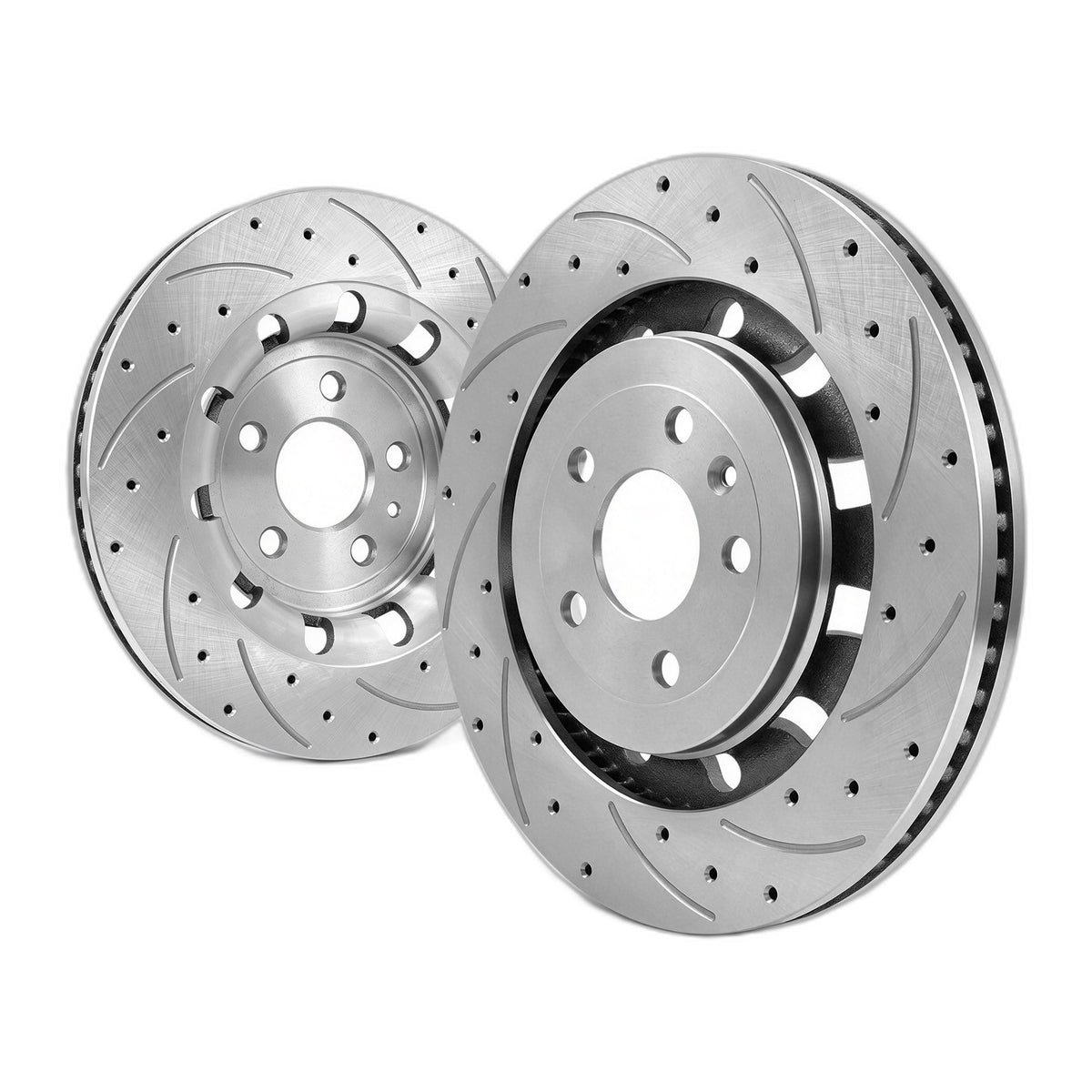 Front Drilled Rotors & Brake Pads Set For Ford Explorer Flex Lincoln MKS MKT