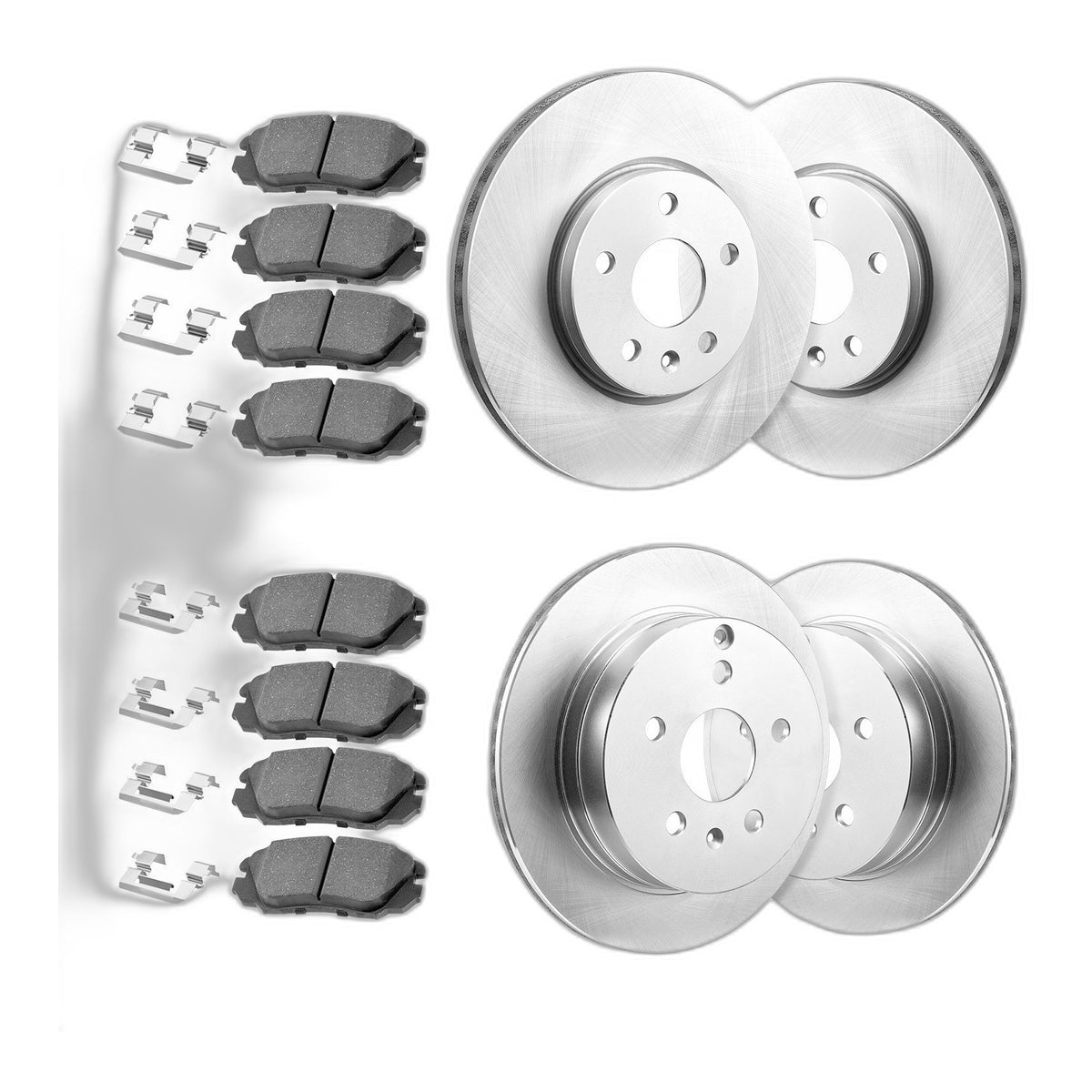 Front Rear Disc Rotors Brake Pads Kit for 2010-17 Chevrolet Equinox GMC Terrain