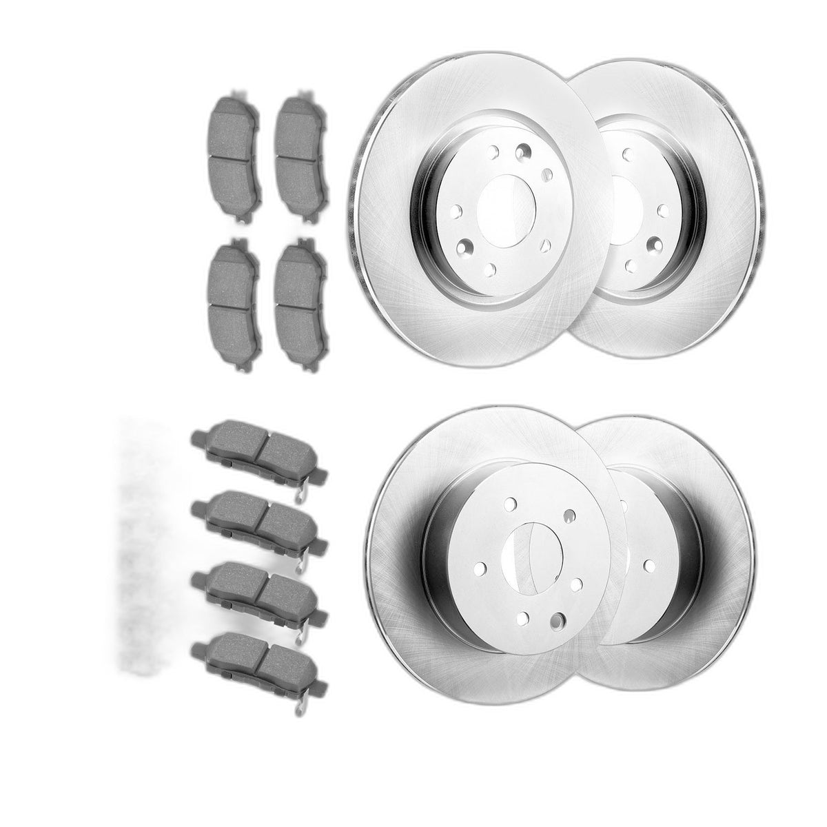 Front Rear Disc Rotors Ceramic Brakes Pads Kit for 2014-2020 Nissan Rogue Sport