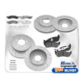 For 06-10 Ford Explorer Mercury Mountaineer Front Rear Brake Rotors Ceramic Pads