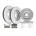 Front Rear Brake Disc Rotors Ceramic Pads Kit for Ford Explorer Lincoln Aviator
