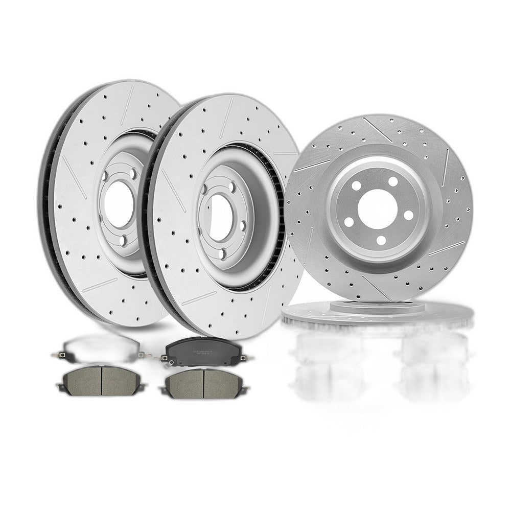 Front Rear Brake Disc Rotors Ceramic Pads Kit for Ford Explorer Lincoln Aviator
