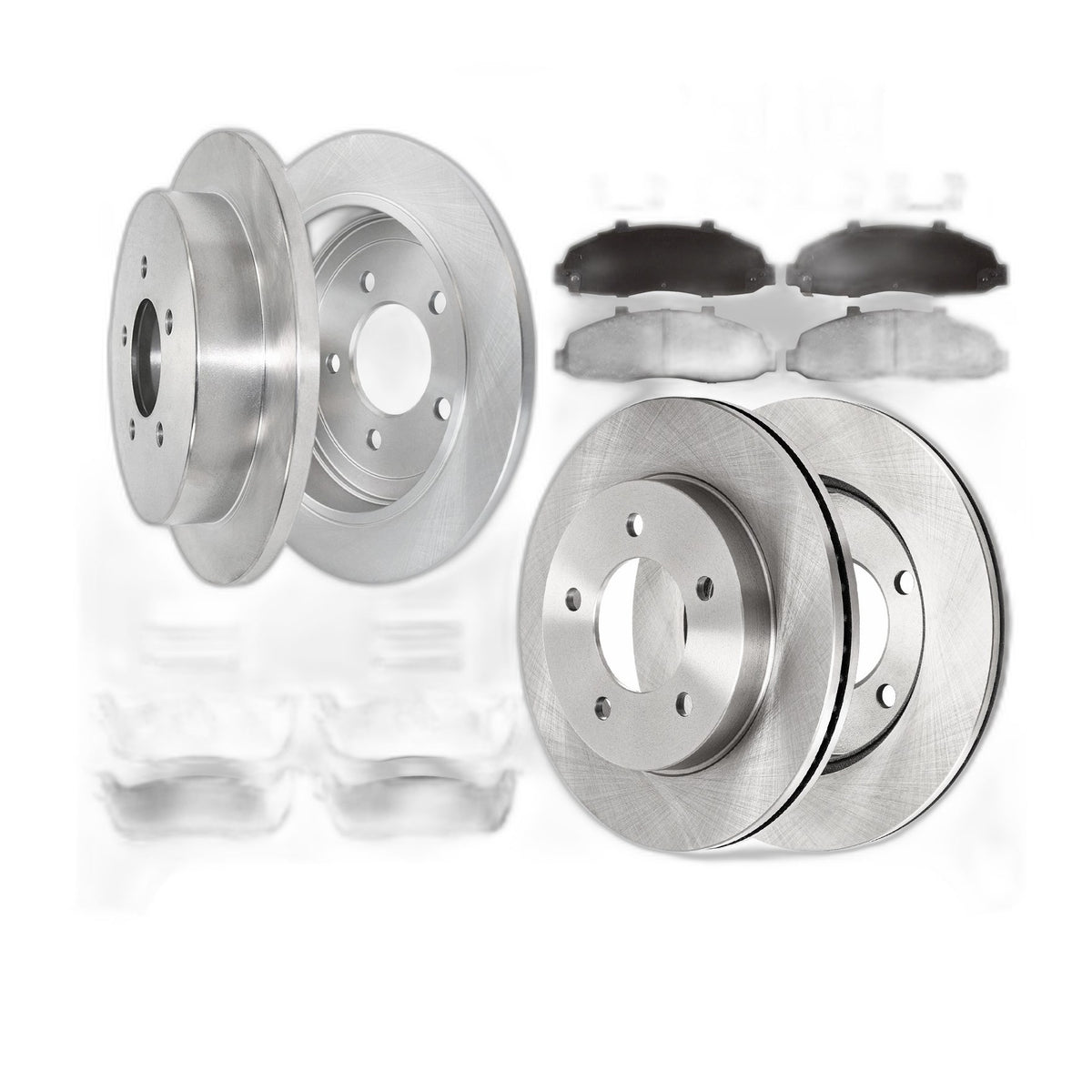 4WD Front Rear Brake Rotors and Pads Kit for 2000 2001 2002 2003 Ford F-150