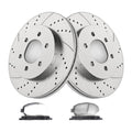 Front Brake Rotors Pads Kit for Ford F150 Lincoln Mark LT 4WD 6 LUG Slotted