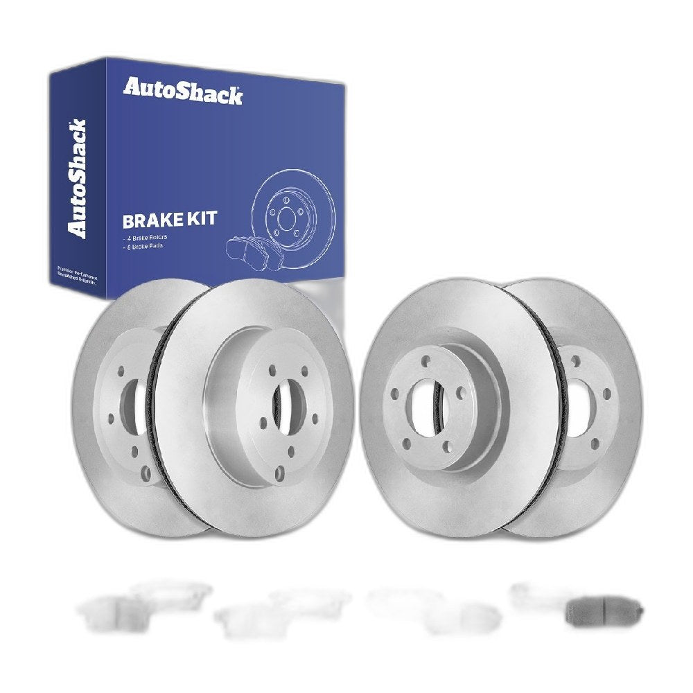 Front Rear Brake Rotors Ceramic Pads for Ford, Edge 2007-2010, AWD FWD V6 3.5L