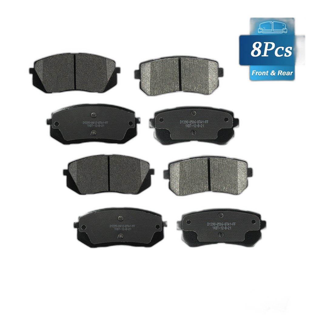 Front & Rear Disc Ceramic Brake Pads Set For Hyundai Tucson Kia Sportage