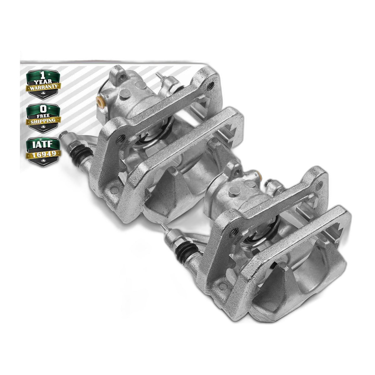 Pair Rear Disc Brake Caliper with Bracket for Jeep Cherokee 14-20 Chrysler 200