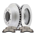 331mm Front Drilled Rotors + Brake Pads For 1999-03 2004 Ford Excursion F250 4WD