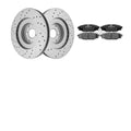 Front Rear Drilled Disc Brake Rotors Pads for Subaru Outback Forester Impreza
