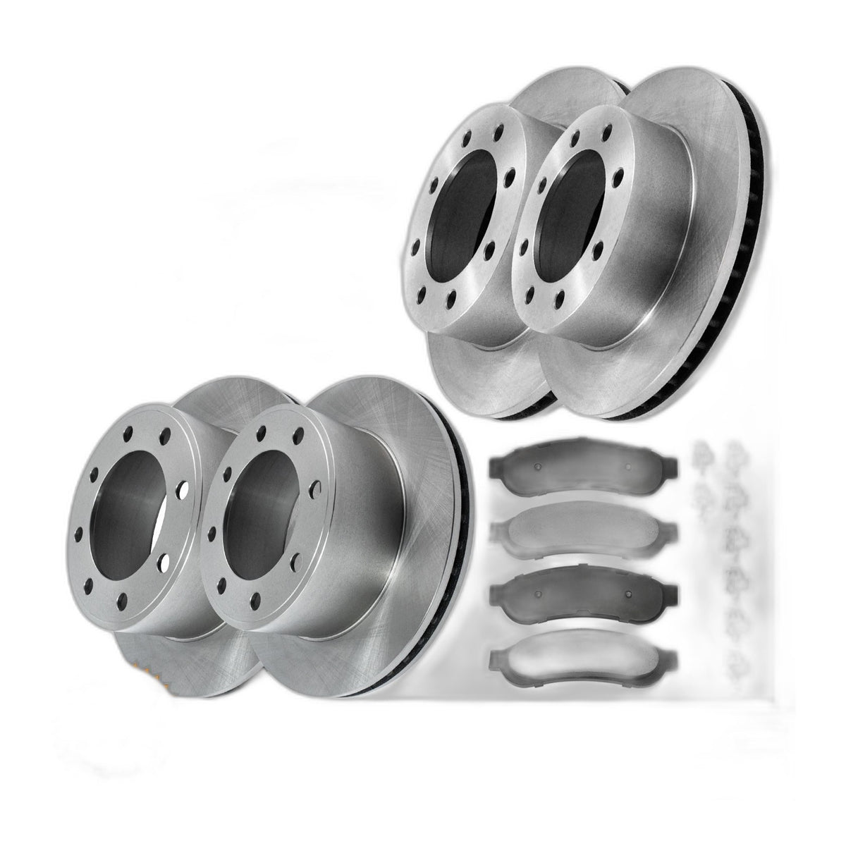 Front Rear Brake Rotors Pads Kit for 2008 2009 - 2012 Ford F-250 Super Duty 4WD