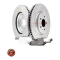 Front Brake Discs Rotors + Ceramic Pads Kit For Ford 11-16 Explorer; 11-14 Flex