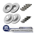 Front Rear Drilled Brake Rotors Pads Kit for 2011-2015 2016 2017 2018 BMW X5 X6