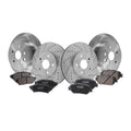 Front & Rear Brake Disc Rotors and Pads Kit For Lexus IS250 2014 2015