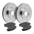 Front Drilled Brake Rotors + Pads for 2001-2007 Ford Escape Mazda Tribute