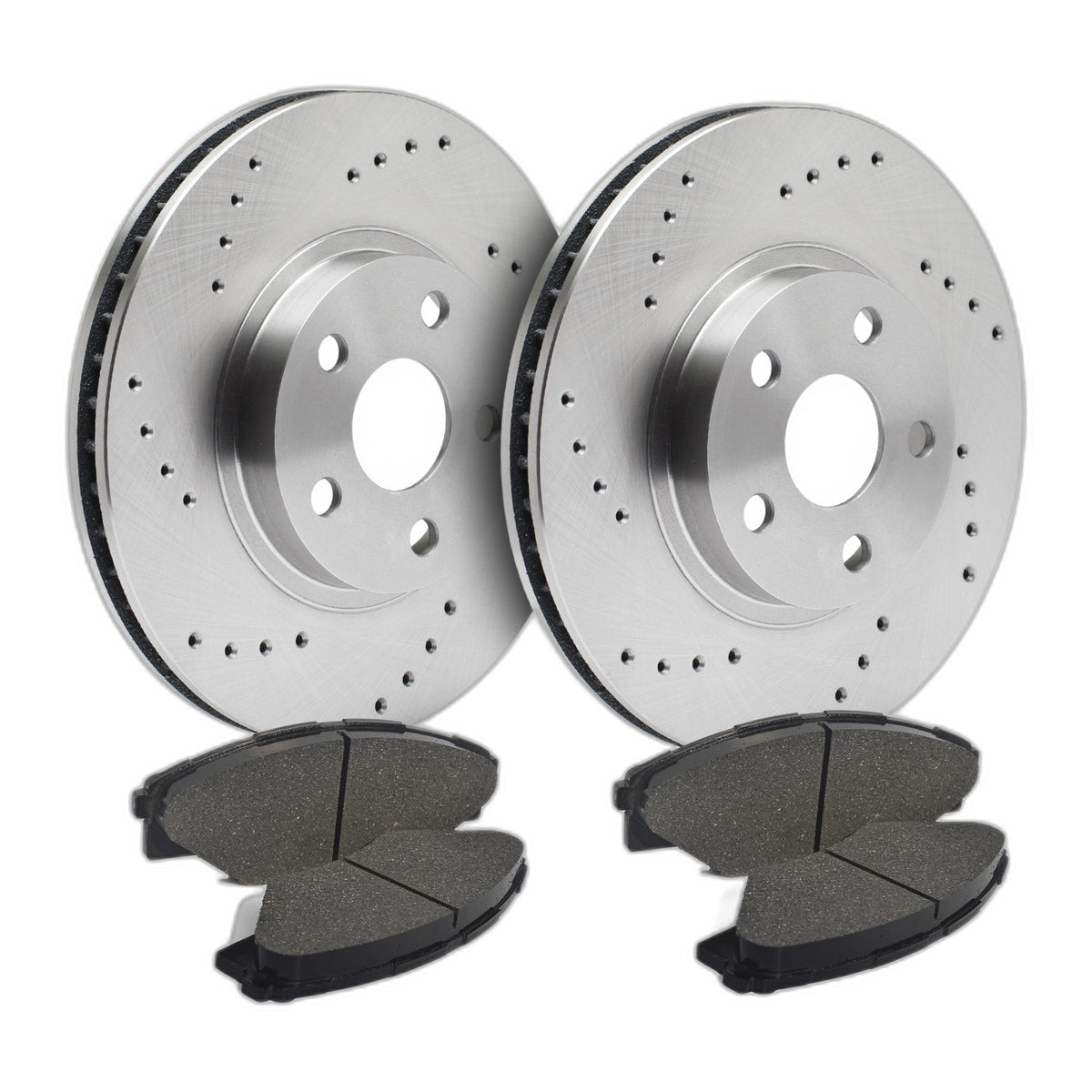 Front Drilled Brake Rotors + Pads for 2001-2007 Ford Escape Mazda Tribute