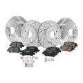 Front & Rear Brake Disc Rotors and Pads Kit For Toyota Camry 2005 2006