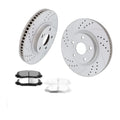 Front Brake Rotors Pads Kit for Toyota Mirai 2016-2019 RAV4 2006-2018 Drilled