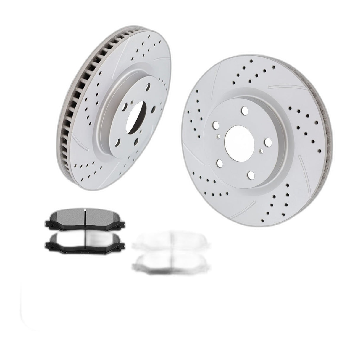 Front Brake Rotors Pads Kit for Toyota Mirai 2016-2019 RAV4 2006-2018 Drilled