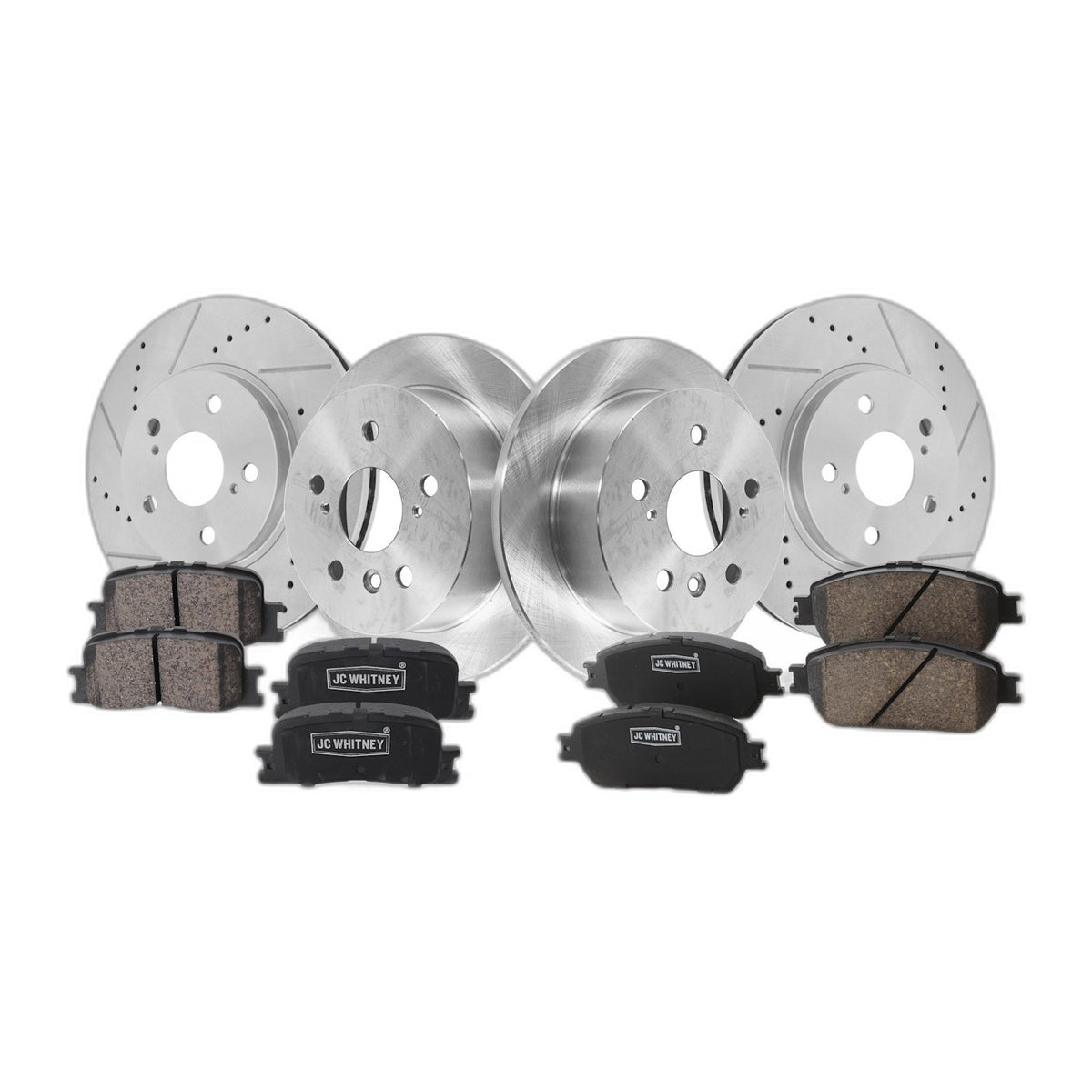 Front & Rear Brake Disc Rotors and Pads Kit For Toyota Camry 2005 2006