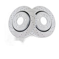 Drilled Slotted 350mm Front Brake Rotors and Ceramic Pads for Ford F-150 Brakes