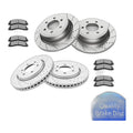 Front and Rear Brake Rotors Pads Kit for Ford F-150 2012-2020 Manual Parking
