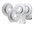 Front & Rear Drilled Discs Rotors & Brake pads for Chevrolet Equinox GMC Terrain