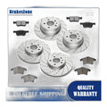 Front Rear DRILLED Rotors Brake Pads kit for 2013-16 Ford Fusion Lincoln MKZ